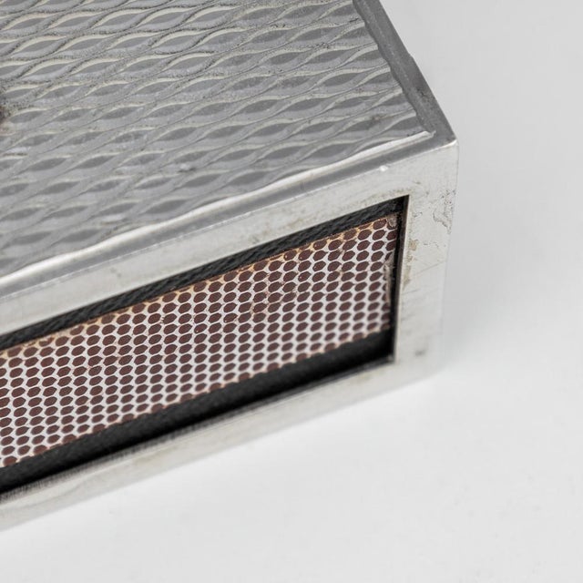 Metal Silver Cigarette Box & Matchbox with Gold Horse Detail from Hermes, 1960s, Set of 2 For Sale - Image 7 of 17