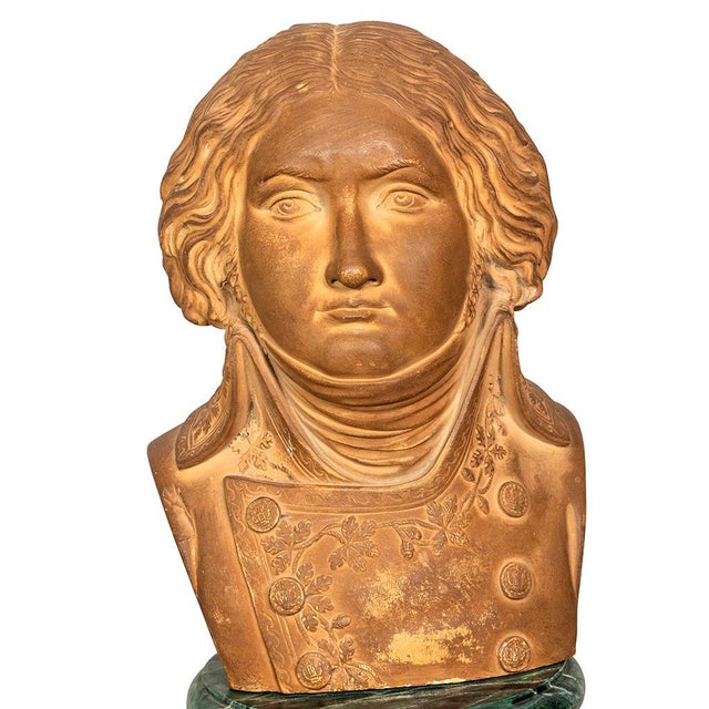 French Terracotta Bust of an Officer For Sale In Boston - Image 6 of 8