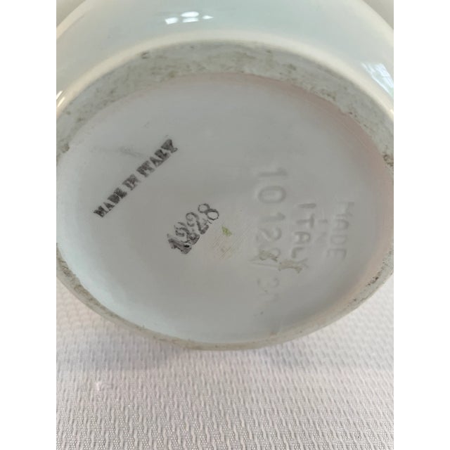 Mid 20th Century Large Vintage Italian Roses Majolica Vase For Sale - Image 9 of 13