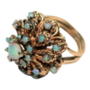 Opal and Gold Cocktail Ring, Circa 1960s