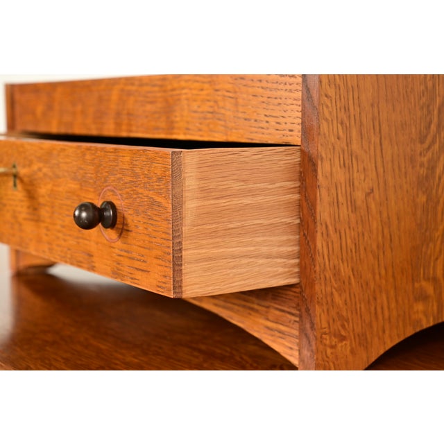 Stickley Harvey Ellis Collection Mission Arts & Crafts Inlaid Oak Jewelry Box For Sale - Image 11 of 15