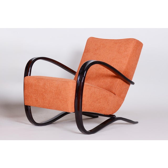 Czech Art Deco Beech Armchair attributed to J. Halabala for Up Zavody, 1930s For Sale - Image 9 of 9