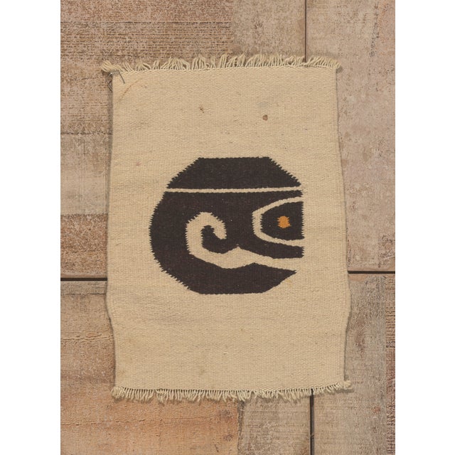 Vintage Mexican Zapotec Rug, 01'02 X 01'06 For Sale - Image 10 of 10