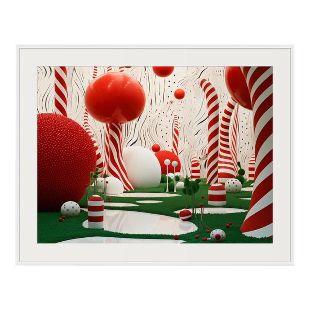 'Fantasy Garden' in the Style of Yayoi Kusama - Framed Limited Edition Fine Art Print For Sale