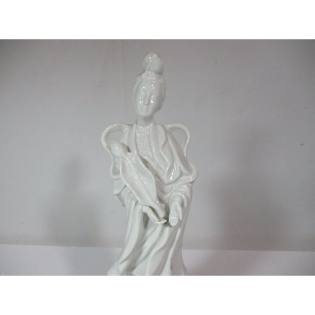 White Porcelain Asian Figurine For Sale - Image 11 of 13