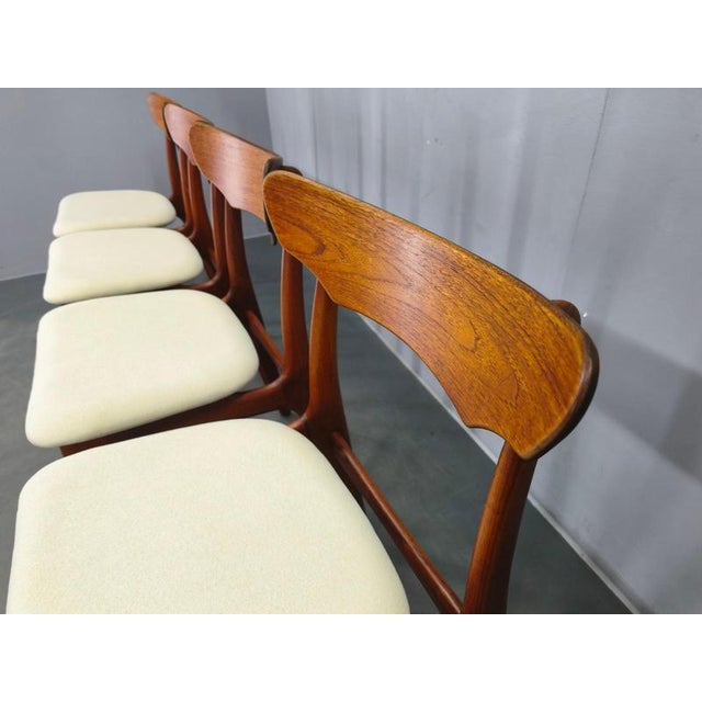 Vintage Danish Teak Dining Chairs by Schionning & Elgaard, 1960s, Set of 4 For Sale - Image 9 of 15