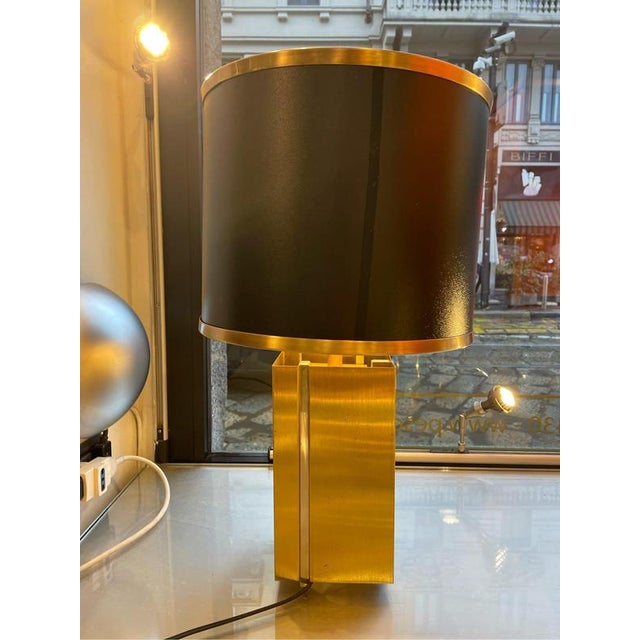 Brass and Steel Lamps, 1970s, Set of 2 For Sale - Image 11 of 12