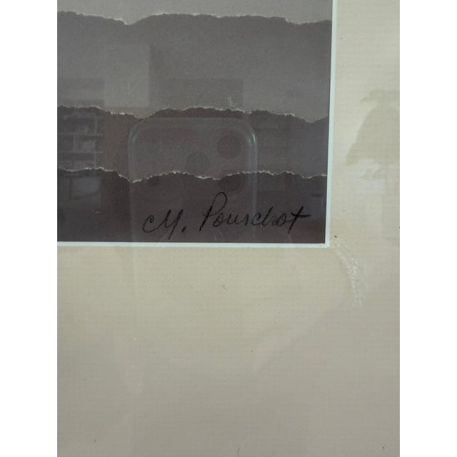 A striking original mixed-media abstract by Fireya Pourchot, featuring an extraordinary progression of hand-worked,...