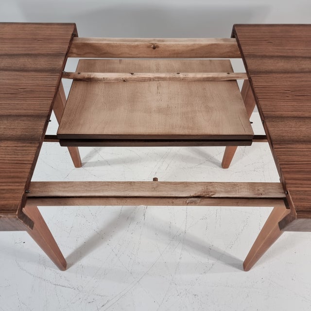 Art Deco Dining Table in Walnut, 1960s For Sale - Image 11 of 14