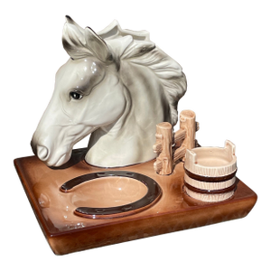 Shields Fifth Ave Ceramic Horse Head Desk Caddy
