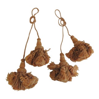 Peach Color Rope Tassels - Set of 2 For Sale