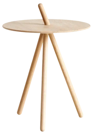 White Oak Come Here Side Table by Steffen Juul