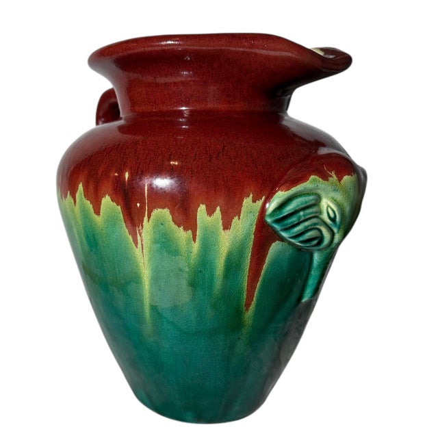 1970s Vintage Drip Style Art Pottery Vase For Sale - Image 5 of 9