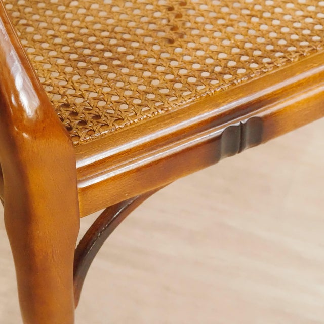Vintage Faux Bamboo Armchair with Viennese Wickerwork, 1970 For Sale - Image 6 of 15