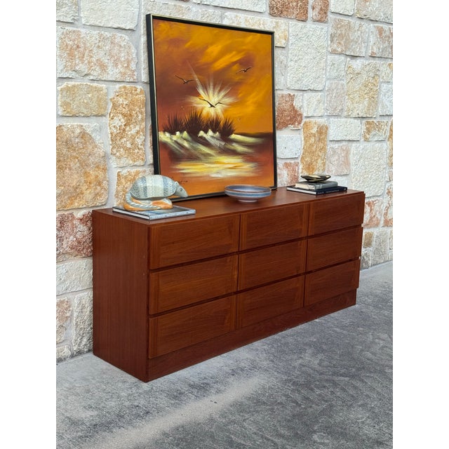 Gold Framed Mid Century Modern Coastal Sunset Seagulls Oil Painting on Canvas Artist Signed For Sale - Image 8 of 9