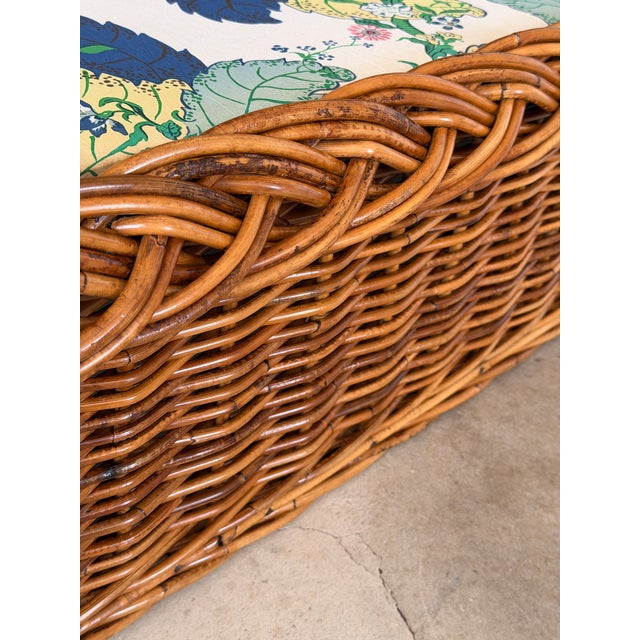 Bielecky Brothers The Wicker Works Vintage Braided Rattan Backless Bench or Daybed For Sale - Image 4 of 12
