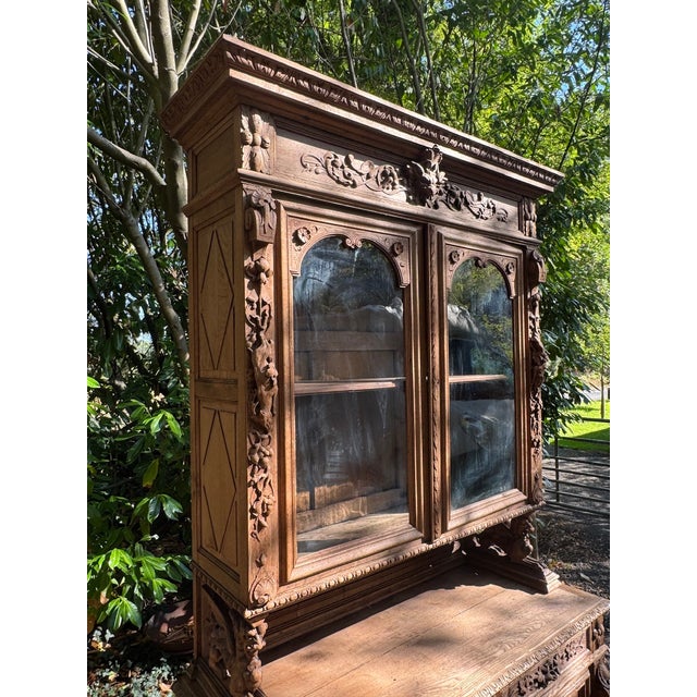 French Carved Oak Hunting Cupboard, 1860 For Sale - Image 18 of 18