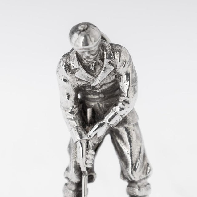 Metal Victorian Silver Golf Menu Holders, London, United Kingdom, 1890s, Set of 4 For Sale - Image 7 of 16