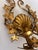 Hollywood Regency Mid 20th Century Italian Gilt Gold Tole Shell & Ivy Candle Wall Sconces - Pair For Sale - Image 3 of 12