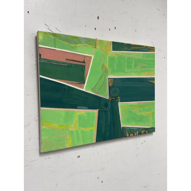 Abstract Geometric Abstract Acrylic on Canvas Painting, Circa 2008 For Sale - Image 3 of 12