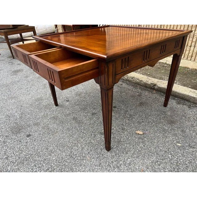 Mid 20th Century Vintage Federal Style Fruitwood Center Table For Sale In Washington DC - Image 6 of 10