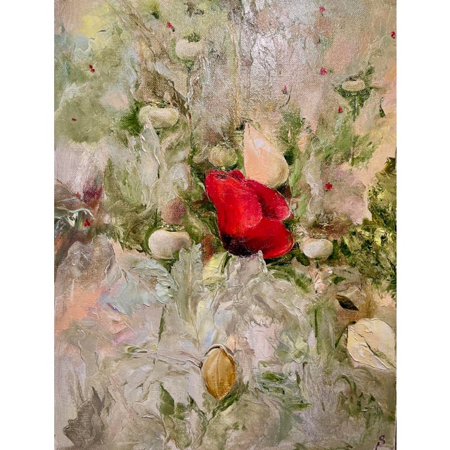 Svetlana Valuyeva ロシアンアート リトグラフシリアルAP Red Gold Wall Art Colorful Abstract Canvas, Large Painting