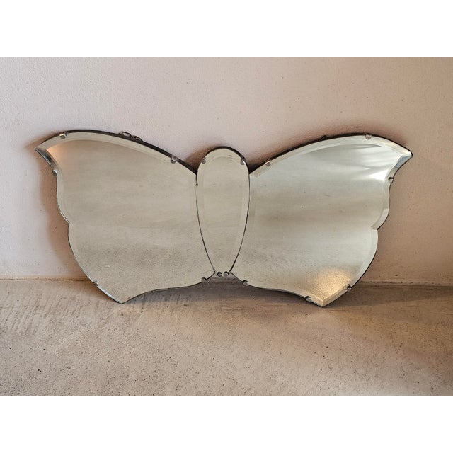 1930s Sculptural Art Deco Butterfly Wall Mirror, 1930s For Sale - Image 5 of 9