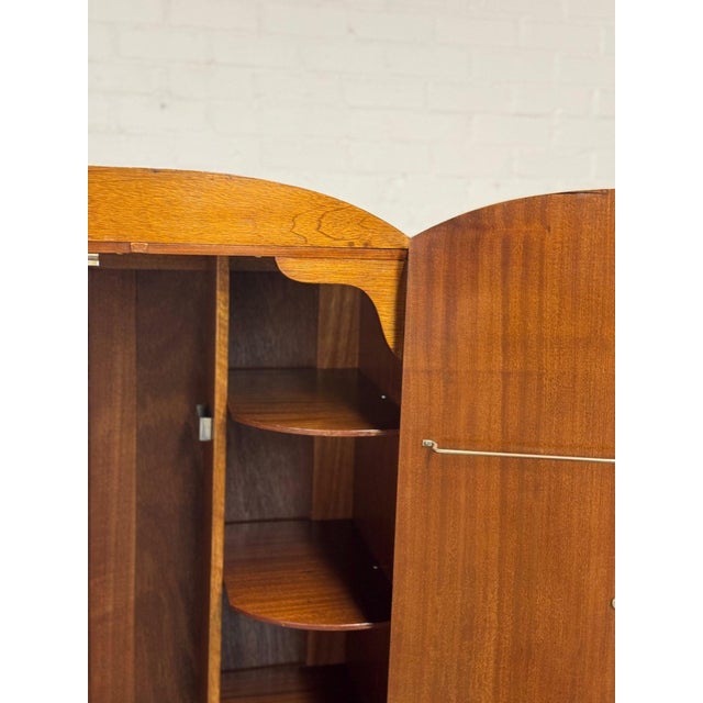 1980s Compact Art Deco Burl Armoire For Sale - Image 10 of 12