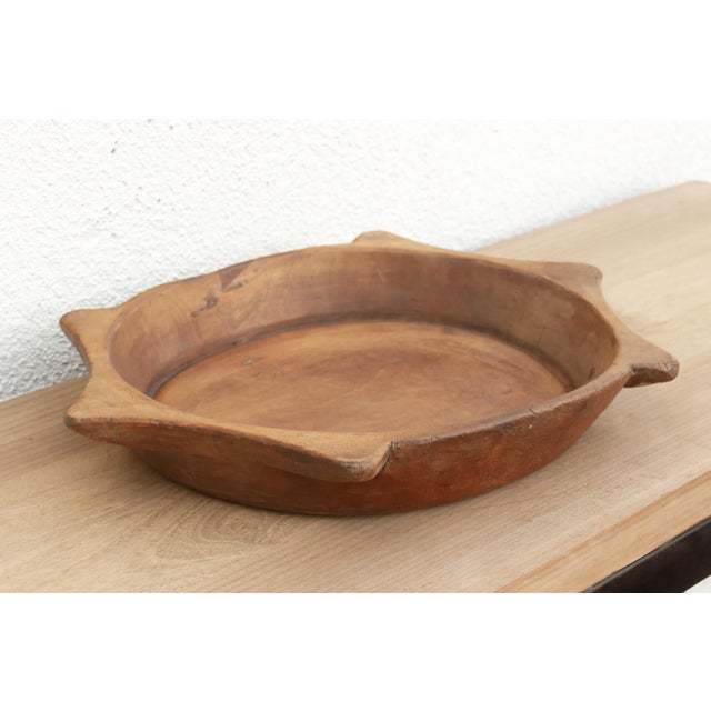 Traditional Vintage "Turtle" Shape Wooden Bowl For Sale - Image 3 of 6