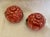 Farmhouse Fitz & Floyd Red Zinna Flower Salt & Pepper Shakers-a Pair For Sale - Image 3 of 5
