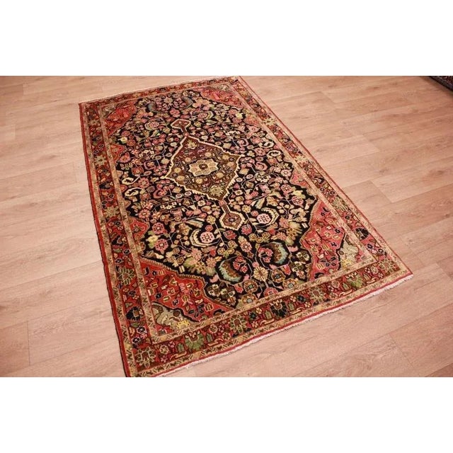 Middle Eastern rug "Djosan" | Knot density: High-quality workmanship | Pattern: Colorful leaf and flower motifs | Size:...