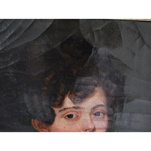 Early 20th Century French Oil Portrait Painting of a Young Women, Framed For Sale - Image 11 of 13