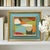 This is a new abstract color-block oil painting exploring colors and shapes. The oil painting is done on a hardboard...