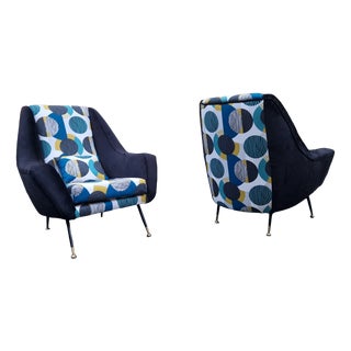 Pole Position Chairs with Iron and Brass Legs from Minotti, Set of 2 For Sale