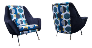 Pole Position Chairs with Iron and Brass Legs from Minotti, Set of 2