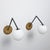 Mid-Century Modern Italian Wall Sconces with Opaline Glass Globes, 1950s, Set of 2 For Sale - Image 13 of 13