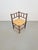 Mid-Century Modern Arts and Craft Style Bobbin Corner Chair in Oak with Rush Seat, 1950s For Sale - Image 3 of 8