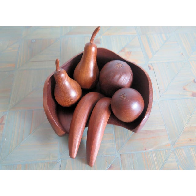 Attributed to Italian artisans, these warm Mediterranean wood hand carve fruit are of superior craftsmanship. pictured in...