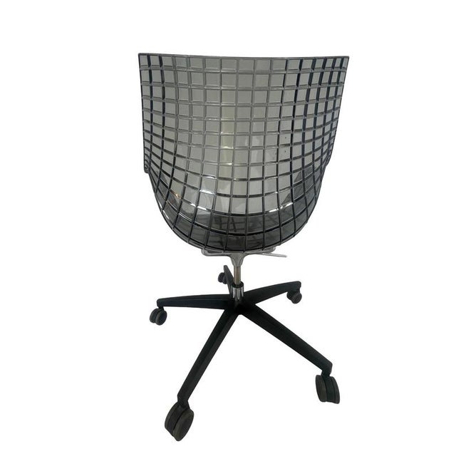 Christophe Pillet Driade Meridiana Hard Plastic Design Chair Desk Chair Adjustable Height Black Base One in Stock! For Sale - Image 6 of 8