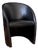 Italian Postmodern Club Chair in Black Pelle Frau Leather by Massimo & Lella Vignelli for Poltrona Frau, Italy, 1989 For Sale