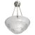 A French Art Deco pendant chandelier in great condition. Clear frosted molded glass shade with intricate flower polished...