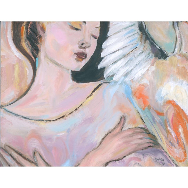 Contemporary Apparitions, Abstract Impressionist Figurative Oil Painting by Alexandra Swistak For Sale - Image 3 of 4