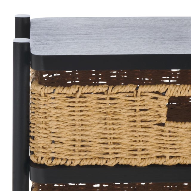 Spritely Home Rozalyn 2 Drawer Accent Table in Matte Black For Sale - Image 4 of 9
