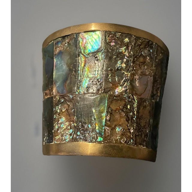 Silver Taxco Abalone Paneled 975 Silver Cup, Mexico, Silversmith Marked Joco For Sale In South Bend - Image 6 of 8