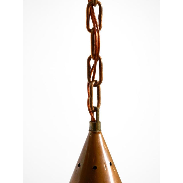Cone Pendant Lamp in Copper by Th. Valentiner Copenhagen, Denmark, 1960s For Sale - Image 16 of 18