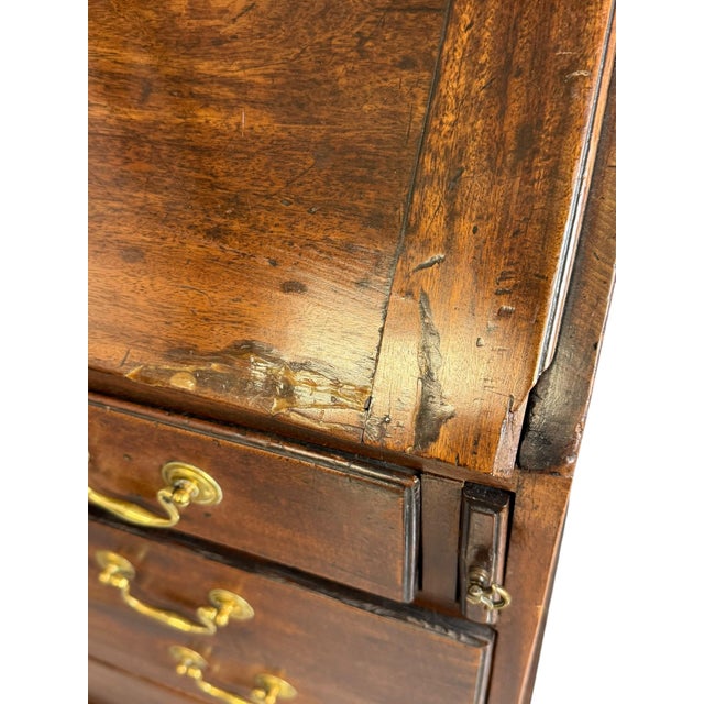 Antique Georgian Slant Front Writing Bureau, 1800s For Sale - Image 12 of 13