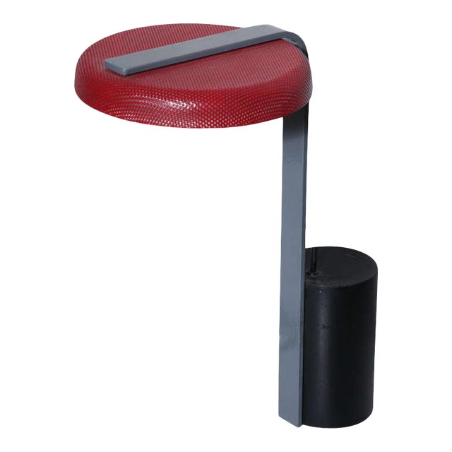 Ron Rezek Red, Gray and Black Model 110 Desk Lamp For Sale