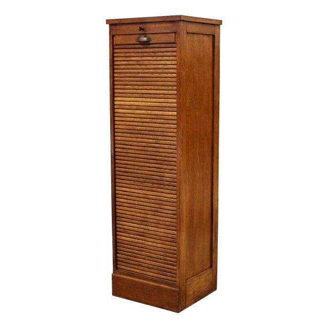 Vintage Filing Cabinet in Oak, 1920s For Sale