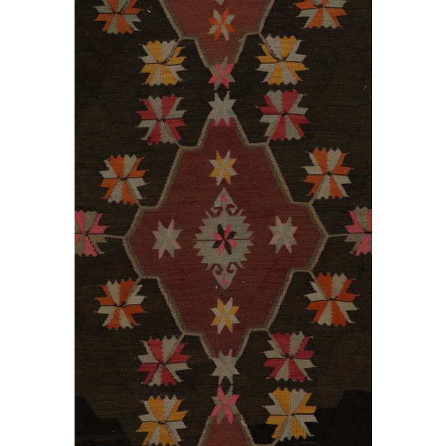 Vintage Kurdish Kilim Rug With Pink Medallions on Beige-Brown For Sale In New York - Image 6 of 7