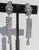 Clip-on dangle rhinestone earrings. dangle design from a cluster clip-on, no markings. The measurements are 70mm by 12mm....